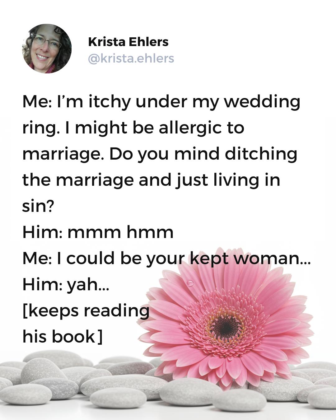 I think he is becoming immune to my antics. 
#middledagedmarriedcouple #marriedlifehumor #marriedlife