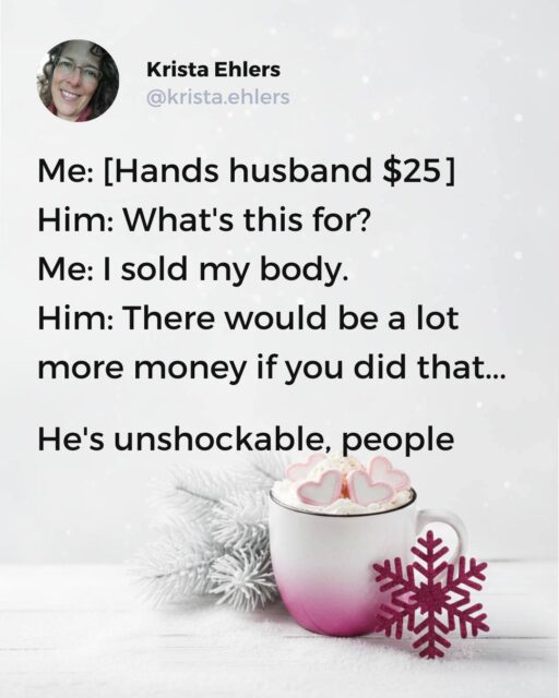 And yet I keep trying. #conversationsthatreallyhappen 

 #marriedwithchildren #funnymoms #christianjokes #genxmoms #marriagejokes #genxlife #momlıfe #momsirl #momcomedy #momjokesfordays #GenXHumor #marriedlifehumor #funnymommy #marriedlife #christianmarriage #momcom #parenthumor #middledagedmarriedcouple #marriagejoke